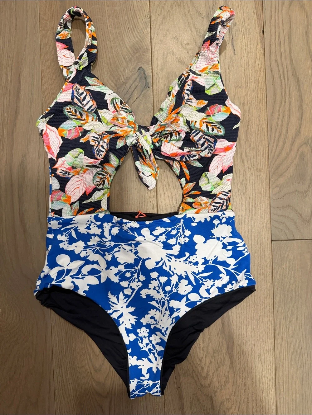 Maaji Reversible Floral Tie-Front One-Piece Swimsuit - Picture 4 of 4